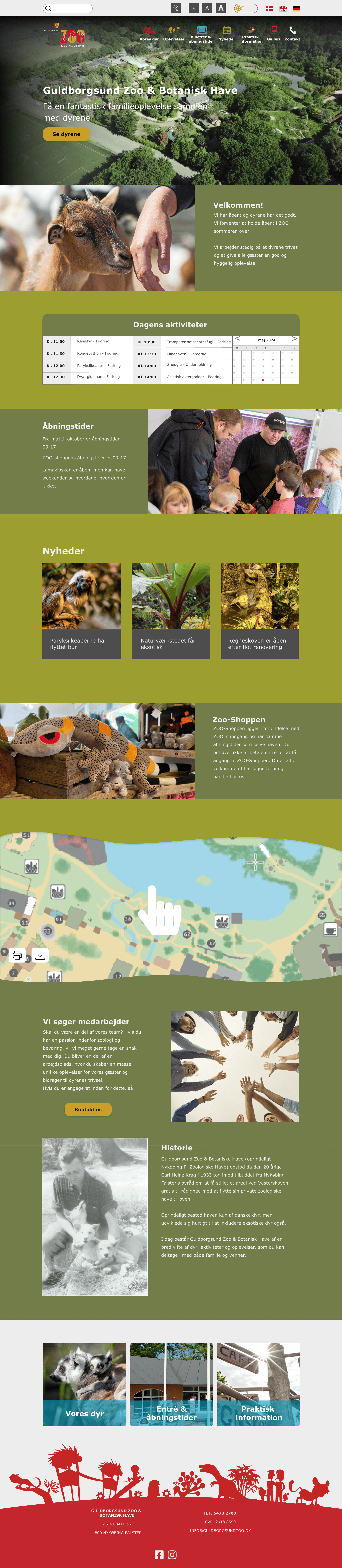 Billede af mock-up (Forside) til Guldborgsund Zoologisk & Botanisk Have